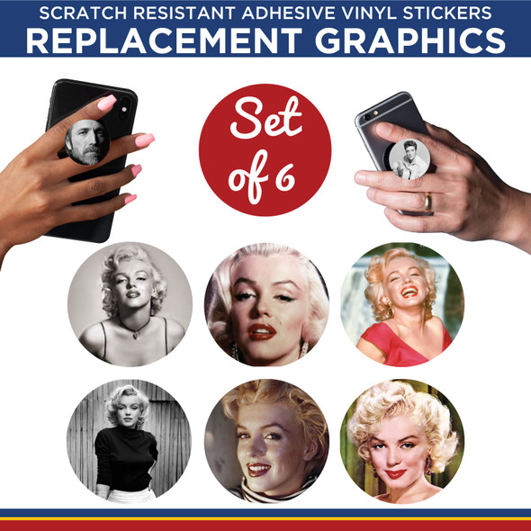 Marilyn Monroe Phone Holder Replacement Graphic Vinyl Stickers