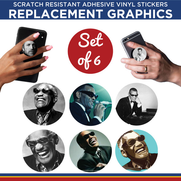 Ray Charles Phone Holder Replacement Graphic Vinyl Stickers