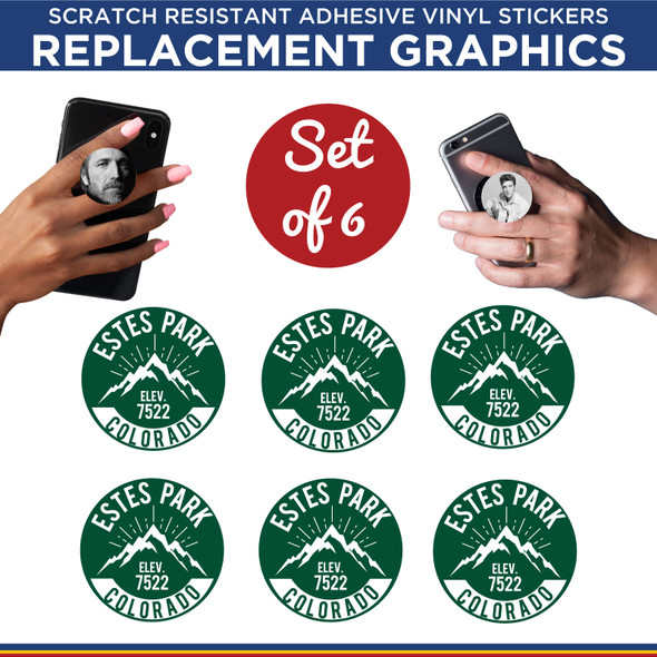 Estes Park 6 pack Phone Holder Replacement Graphic Vinyl Stickers