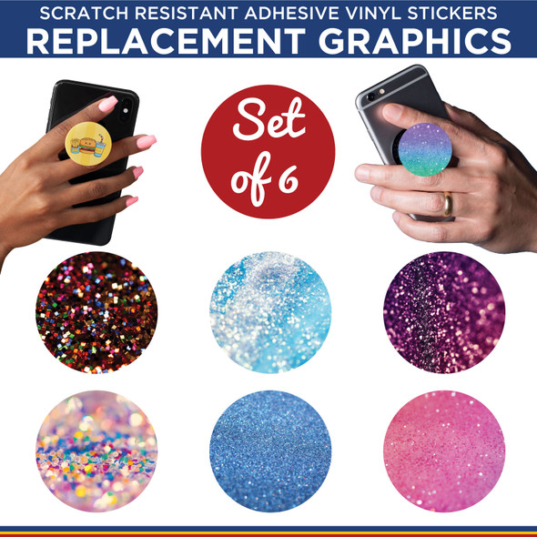 Sparkles Phone Holder Replacement Graphic Vinyl Stickers
