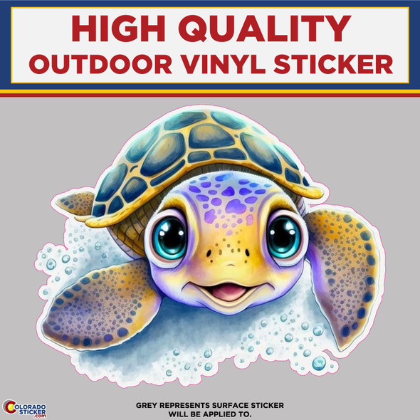 Baby Turtle, High Quality Vinyl Stickers
