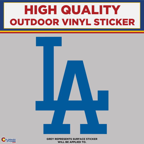LA, High Quality Die Cut Vinyl Stickers Blue