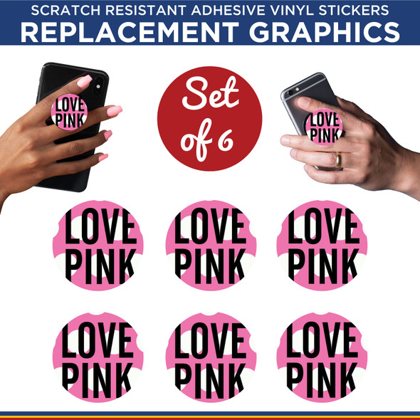 Love Pink Phone Holder Replacement Graphic Vinyl Stickers New Colorado Sticker