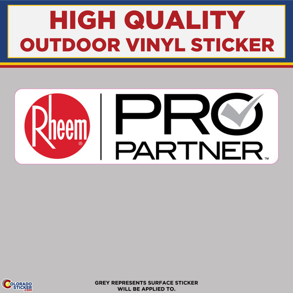 Rheem Pro Partner, High Quality Vinyl Stickers physical New Shop All Stickers Colorado Sticker
