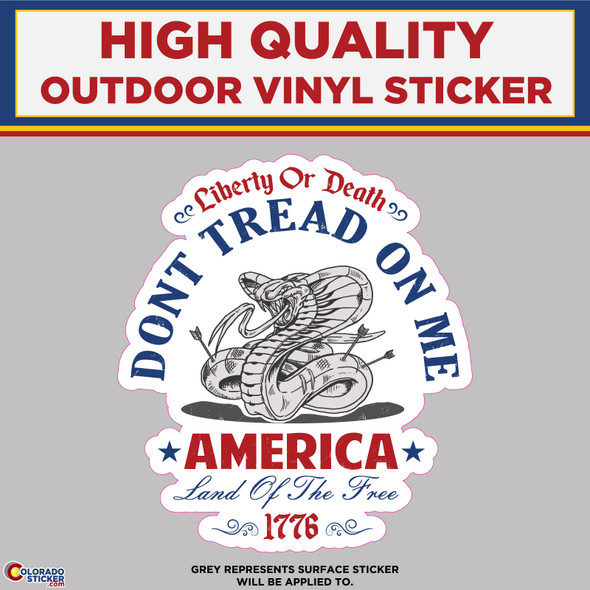 Dont Tread On Me, High Quality Vinyl Stickers physical New Shop All Stickers Colorado Sticker