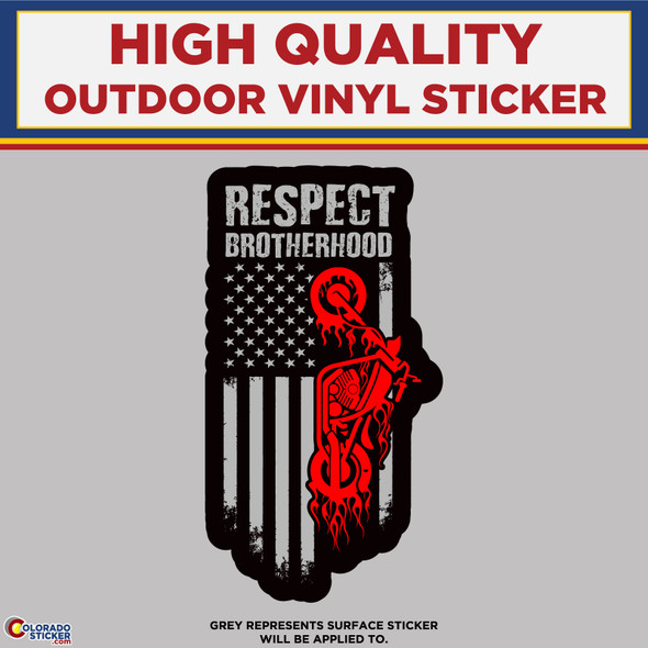 Respect Brotherhood Motorcycle, High Quality Vinyl Stickers New Colorado Sticker