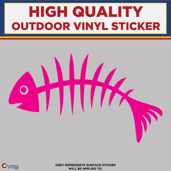 Die Cut Fish Bone Skeleton, High Quality Vinyl Stickers physical New Shop All Stickers Colorado Sticker