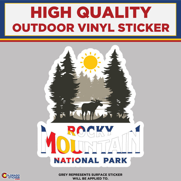 Rocky Mountain National Park, High Quality Vinyl Sticker Decal physical New Shop All Stickers Colorado Sticker