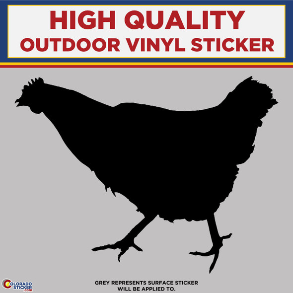 Die Cut Chicken, High Quality Vinyl Sticker Decals black