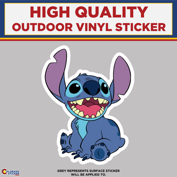 Stitch, High Quality Vinyl Stickers