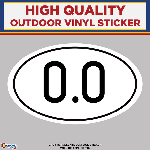 0.0 Marathon, High Quality Vinyl Stickers physical New Shop All Stickers Colorado Sticker