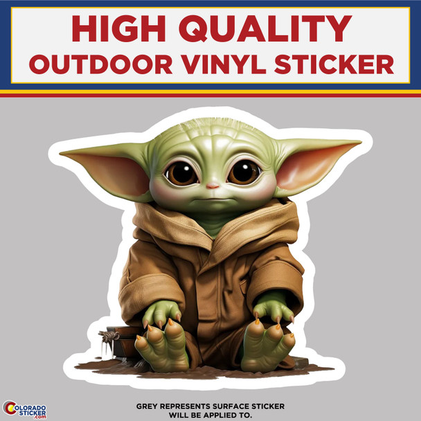 Baby Yoda, High Quality Vinyl Stickers New Colorado Sticker