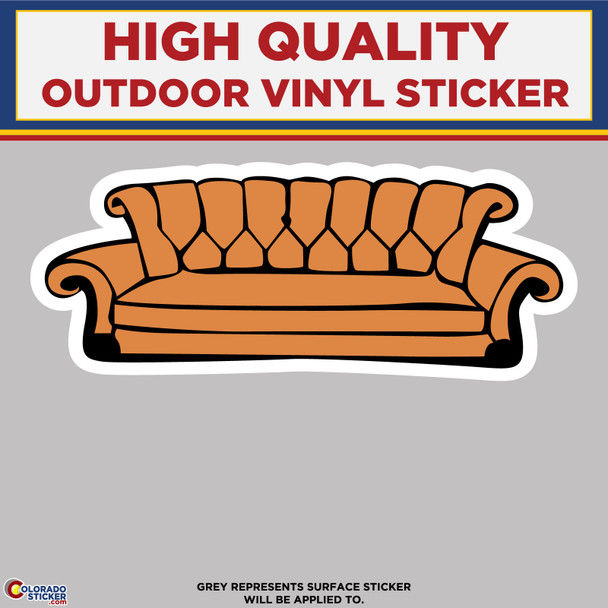 Friends Central Perk Couch Sticker, High Quality Vinyl Stickers New Colorado Sticker