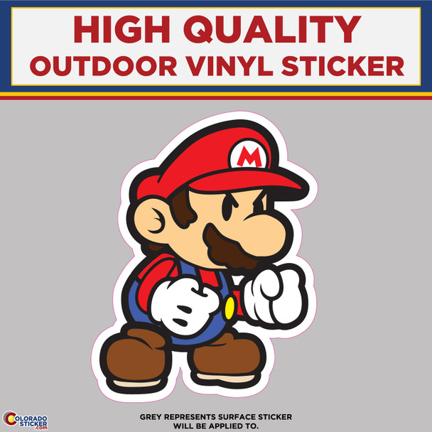 Mario Super Mario Bros, High Quality Vinyl Stickers