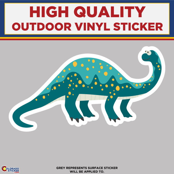 Brontosaurus Dinosaur, High Quality Vinyl Stickers