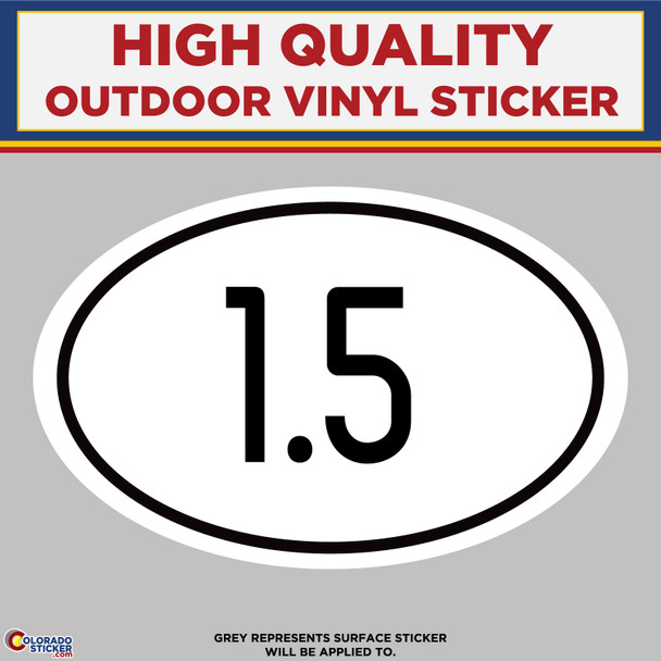 1.5 Marathon, High Quality Vinyl Stickers physical New Shop All Stickers Colorado Sticker