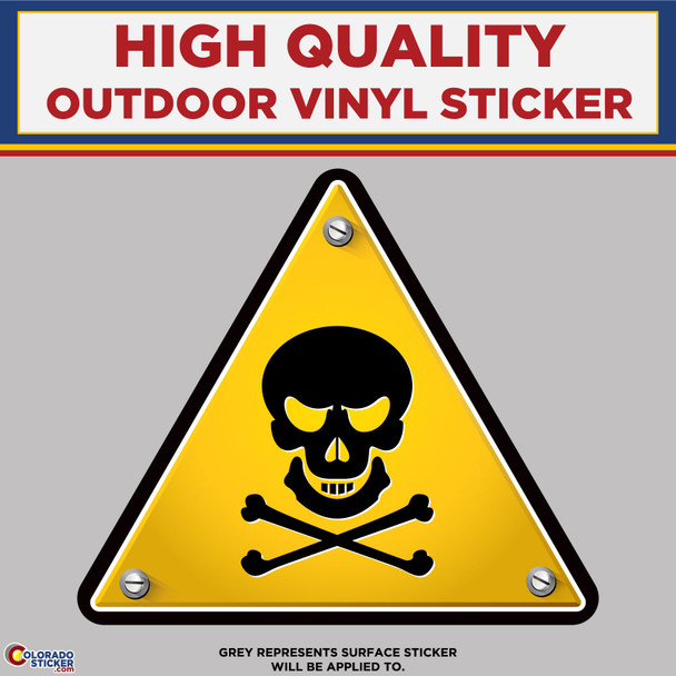 Poison Warning no text, High Quality Vinyl Stickers New Colorado Sticker