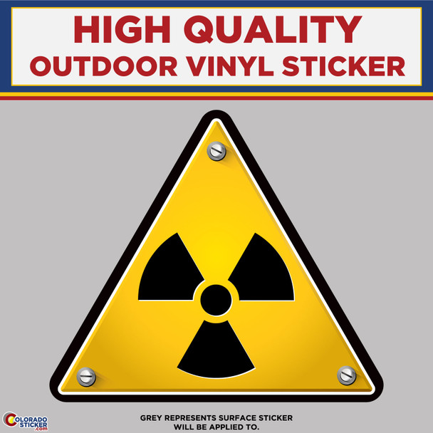 Radiation Warning no text, High Quality Vinyl Stickers New Colorado Sticker
