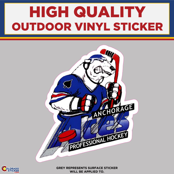 Anchorage Aces old logo, High Quality Vinyl Stickers New Colorado Sticker
