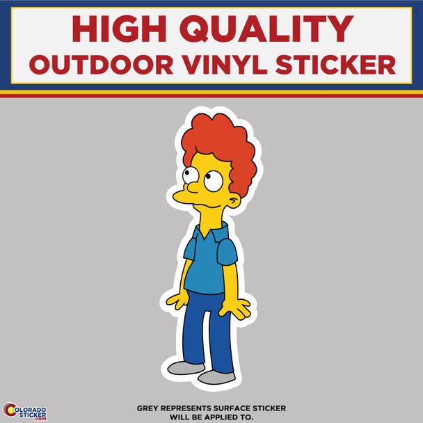 Rod Flanders from The Simpsons, High Quality Vinyl Stickers New Colorado Sticker
