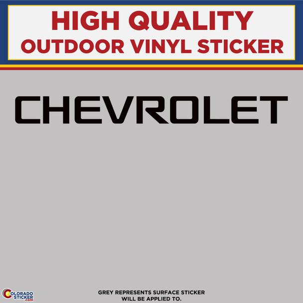 Chevrolet Text, Die Cut High Quality Vinyl Stickers