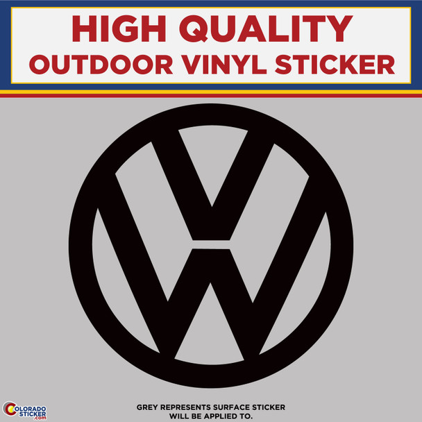 Volkswagen Logo, Die Cut High Quality Vinyl Stickers New Colorado Sticker