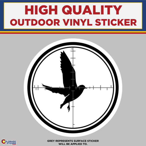 Hunting Bird In Scope, High Quality Vinyl Sticker Decals New Colorado Sticker