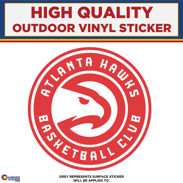 Atlanta Hawks Basketball Club, High Quality Vinyl Stickers