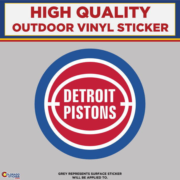 Detroit Pistons, High Quality Vinyl Stickers