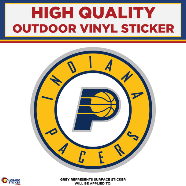 Indiana Pacers, High Quality Vinyl Stickers