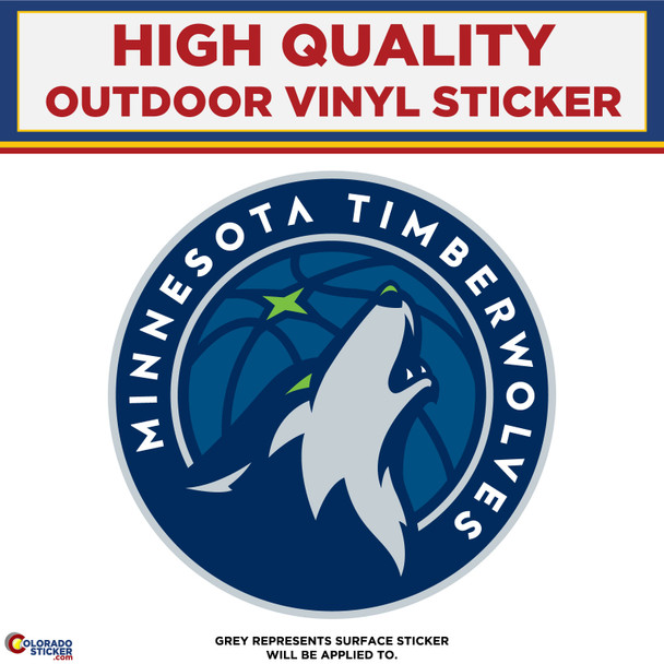 Minnesota Timberwolves, High Quality Vinyl Stickers