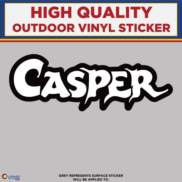 Casper Text Only, High Quality Vinyl Stickers