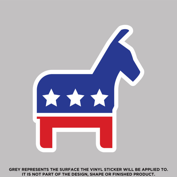 Democratic Party Donkey, High Quality Vinyl Stickers