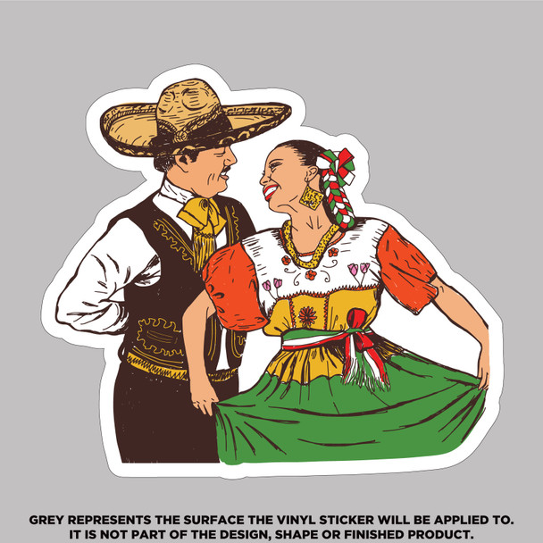 Spanish Couple Dancing, High Quality Vinyl Stickers