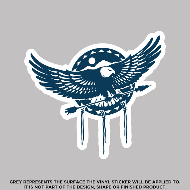 Dreamcatcher With Eagle, High Quality Vinyl Stickers