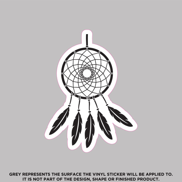 Black and white Dreamcatcher, High Quality Vinyl Stickers