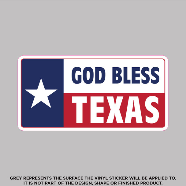 God Bless Texas, High Quality Vinyl Stickers