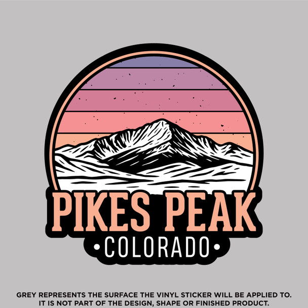 Pikes Peak Colorado, Outdoor Vinyl Sticker Decal