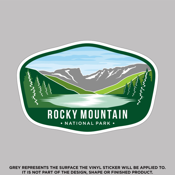 Rocky Mountain National Park, Green vinyl sticker decal