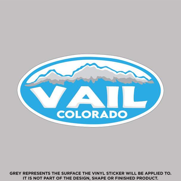 Vail Colorado Oval Vinyl Sticker Decal