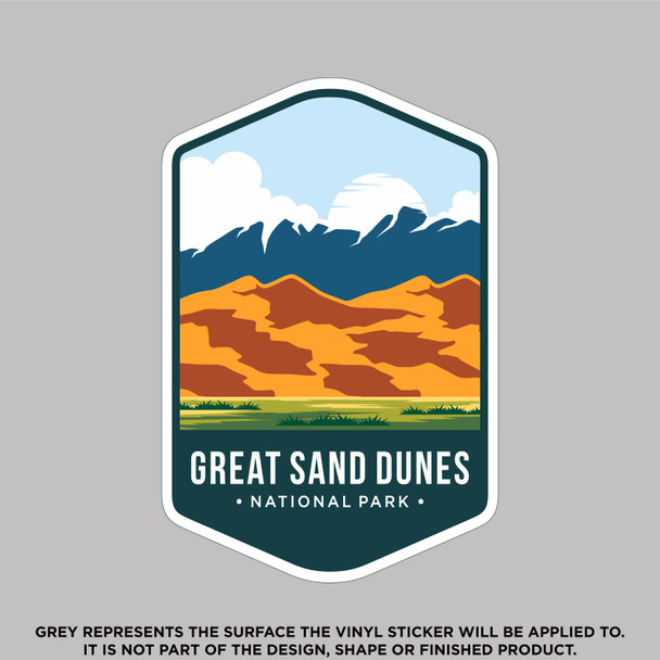 Great Sand Dunes National Park Blue Sky Vinyl Sticker Decal