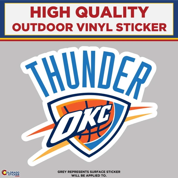 Oklahoma City Thunder, High Quality Vinyl Stickers