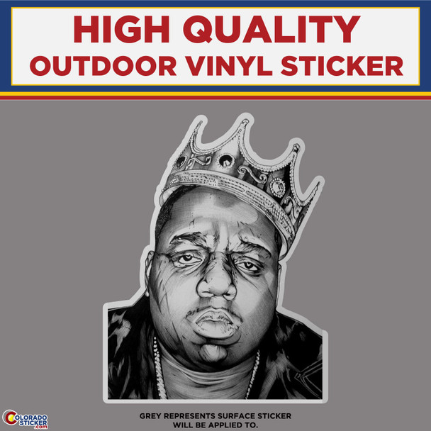 Notorious BIG, Biggie Smalls, High Quality Vinyl Stickers physical New Shop All Stickers Colorado Sticker
