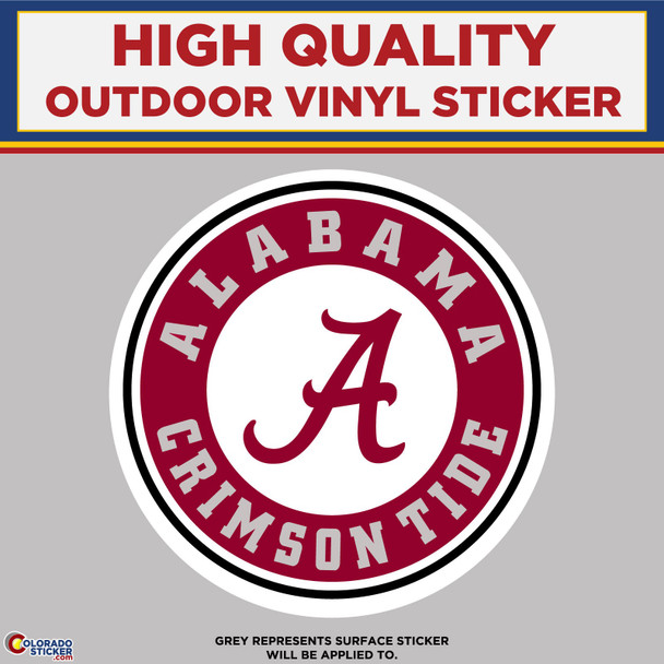 Alabama Crimson Tide, High Quality Vinyl Stickers physical New Shop All Stickers Colorado Sticker
