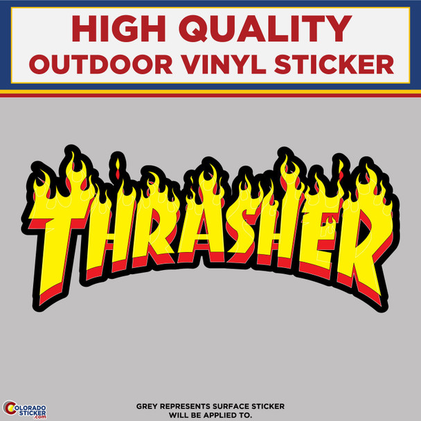 Thrasher Logo, High Quality Vinyl Stickers