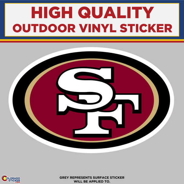 San Francisco 49ers, High Quality Vinyl Stickers physical New Shop All Stickers Colorado Sticker