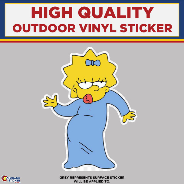 Maggie Simpson, High Quality Vinyl Stickers