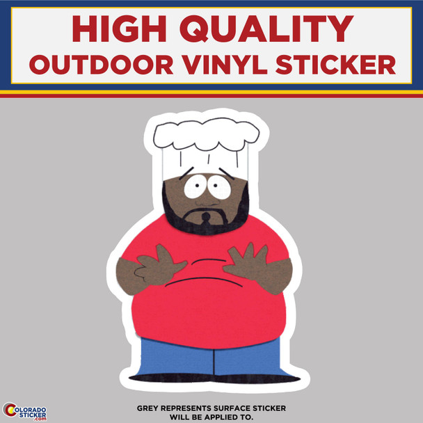 Chef  From South Park, High Quality Vinyl Stickers