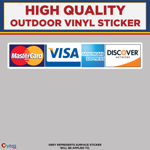 Credit Card Logo Icons, High Quality Vinyl Stickers physical New Shop All Stickers Colorado Sticker