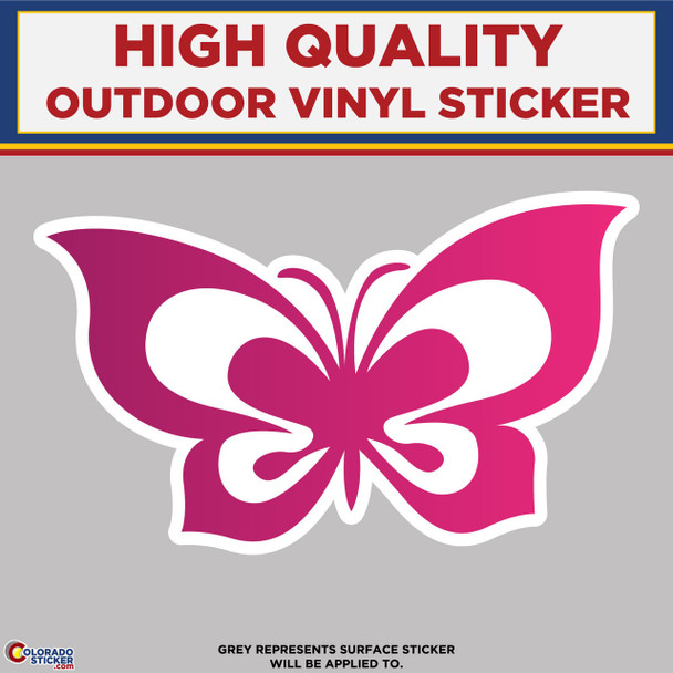 Pink Butterfly, High Quality Vinyl Stickers physical New Shop All Stickers Colorado Sticker